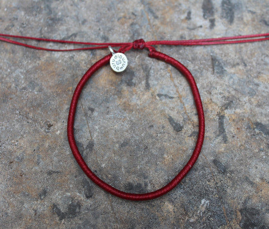 Loop Anklet / Claret Red