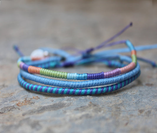 Loop 3 Thin Bracelet Set / Pastel