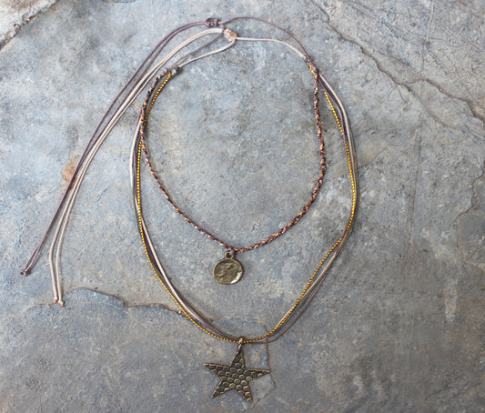 Star Necklace Set of 2