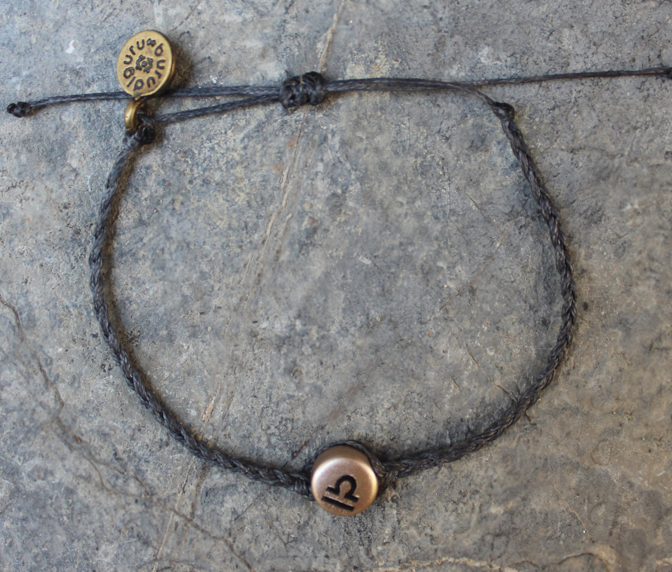 Zodiac Horoscope Bracelet / Anthracite