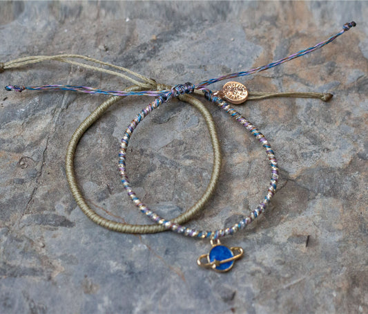 Cosmos 2 Thin Bracelet / Blue