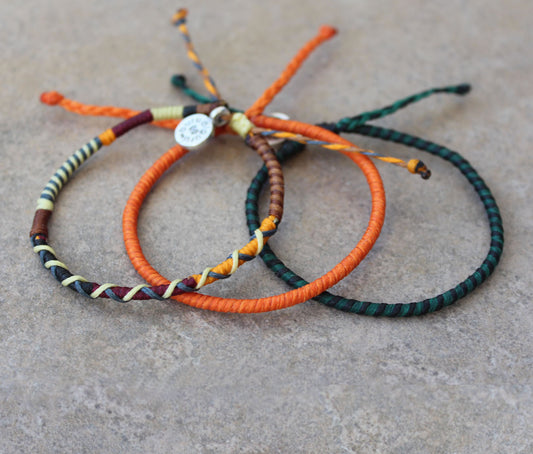 Loop 3 Thin Bracelet Set / Pumpkin