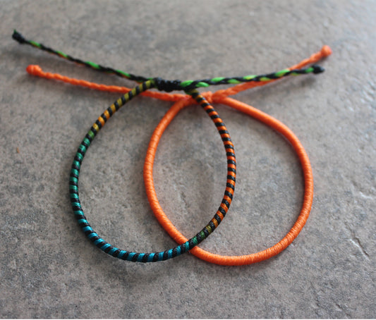 Loop 2 Thin Bracelet Set/ Arancia