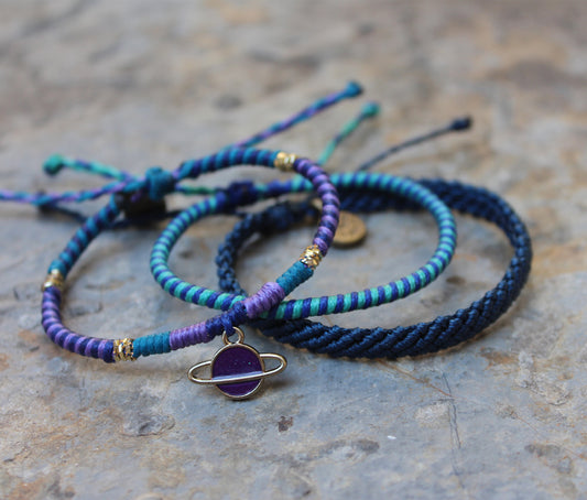 Planet Purple 3 Pcs Bracelet Set