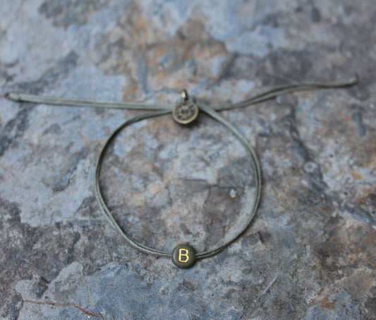 Cordas Letter Bracelet/ Khaki