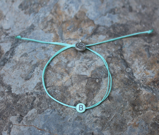 Cordas Letter Bracelet / Light Blue