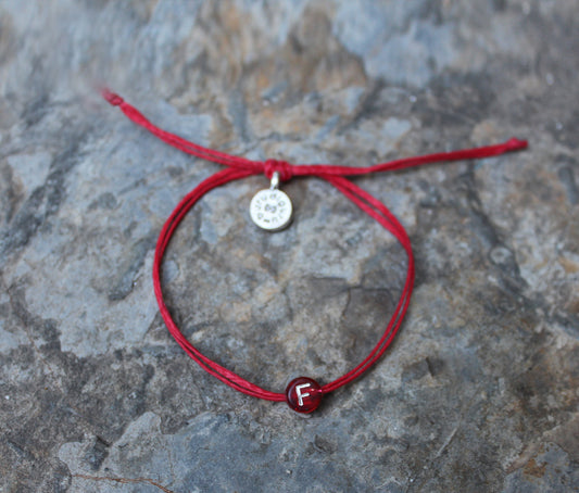 Cordas Letter Bracelet /Red