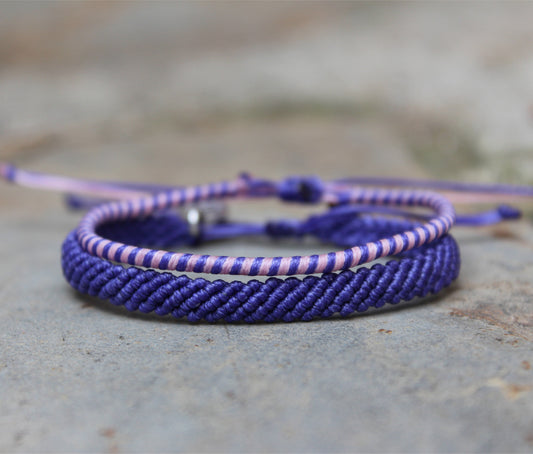 Deep Purple 2 Pcs Bracelet Set